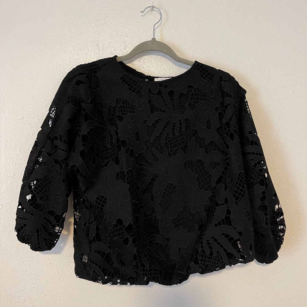 Anthropologie eri +ali top, XS Black